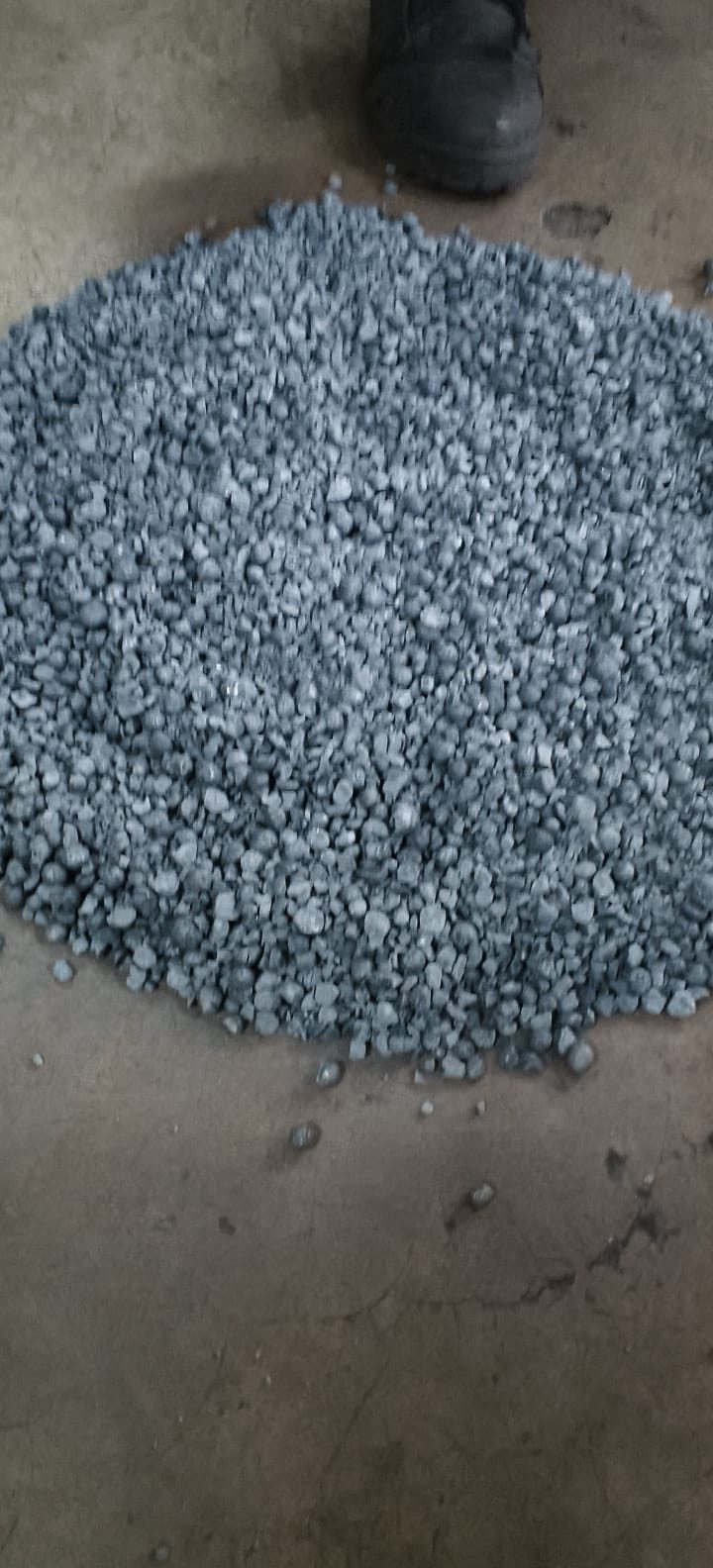 Sponge iron DRI pellets, close up